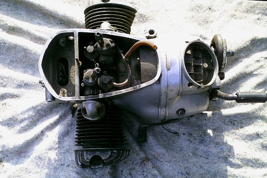 MZ BK 350 zum Ausschlachten, Baujahr 1958 - Motor von oben
